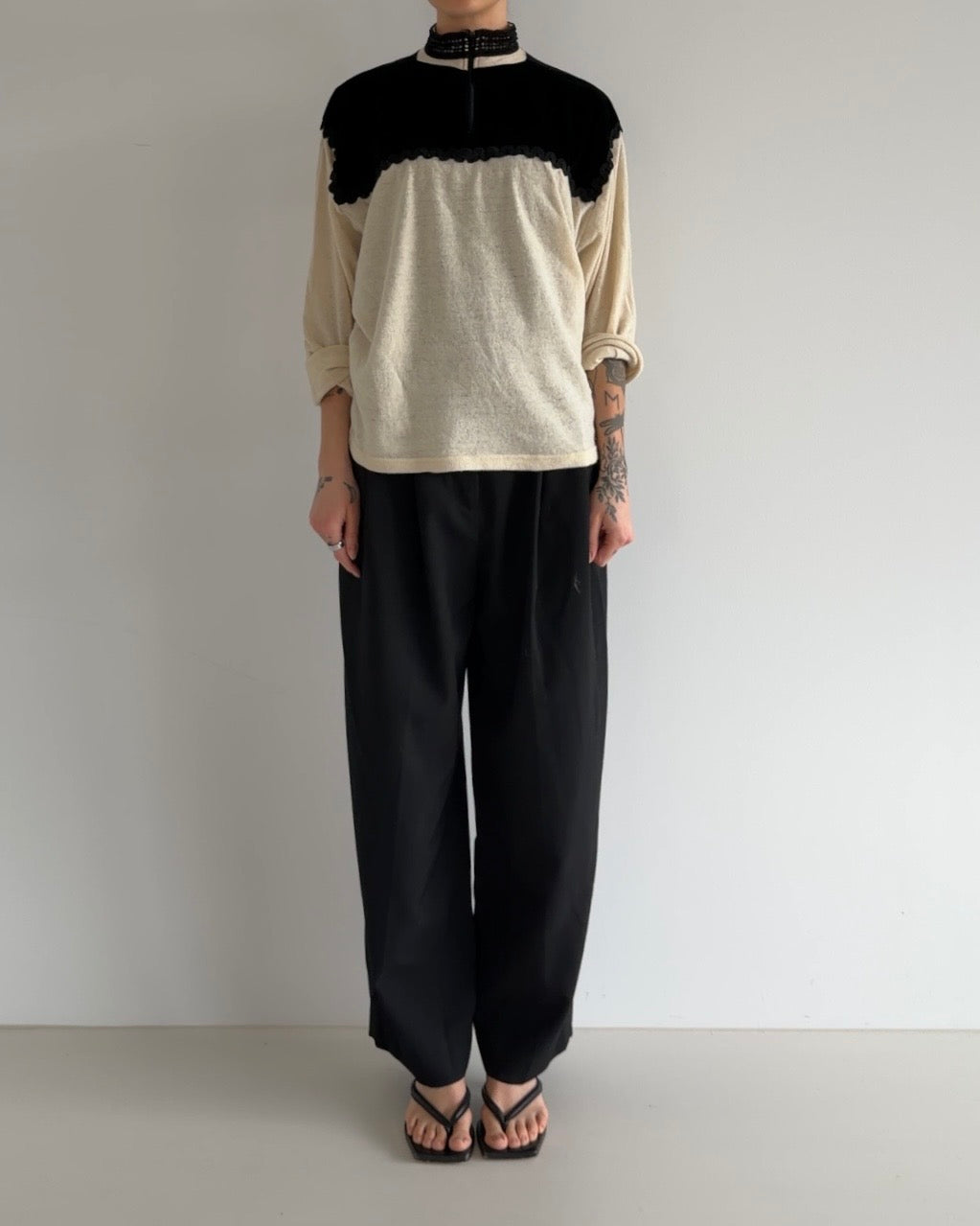 Soft Pullover Cream / Black