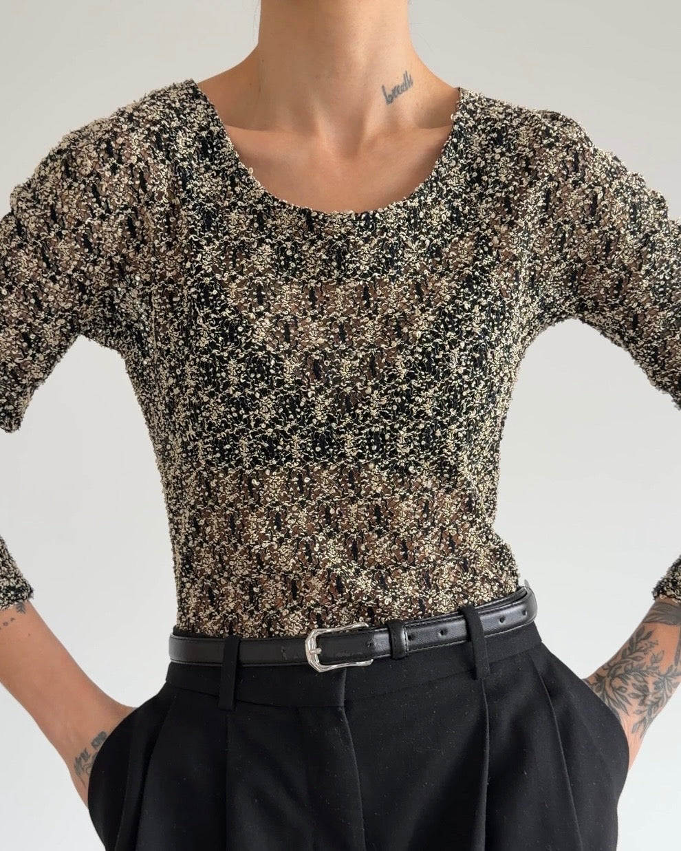 Crocheted Style Bodysuit