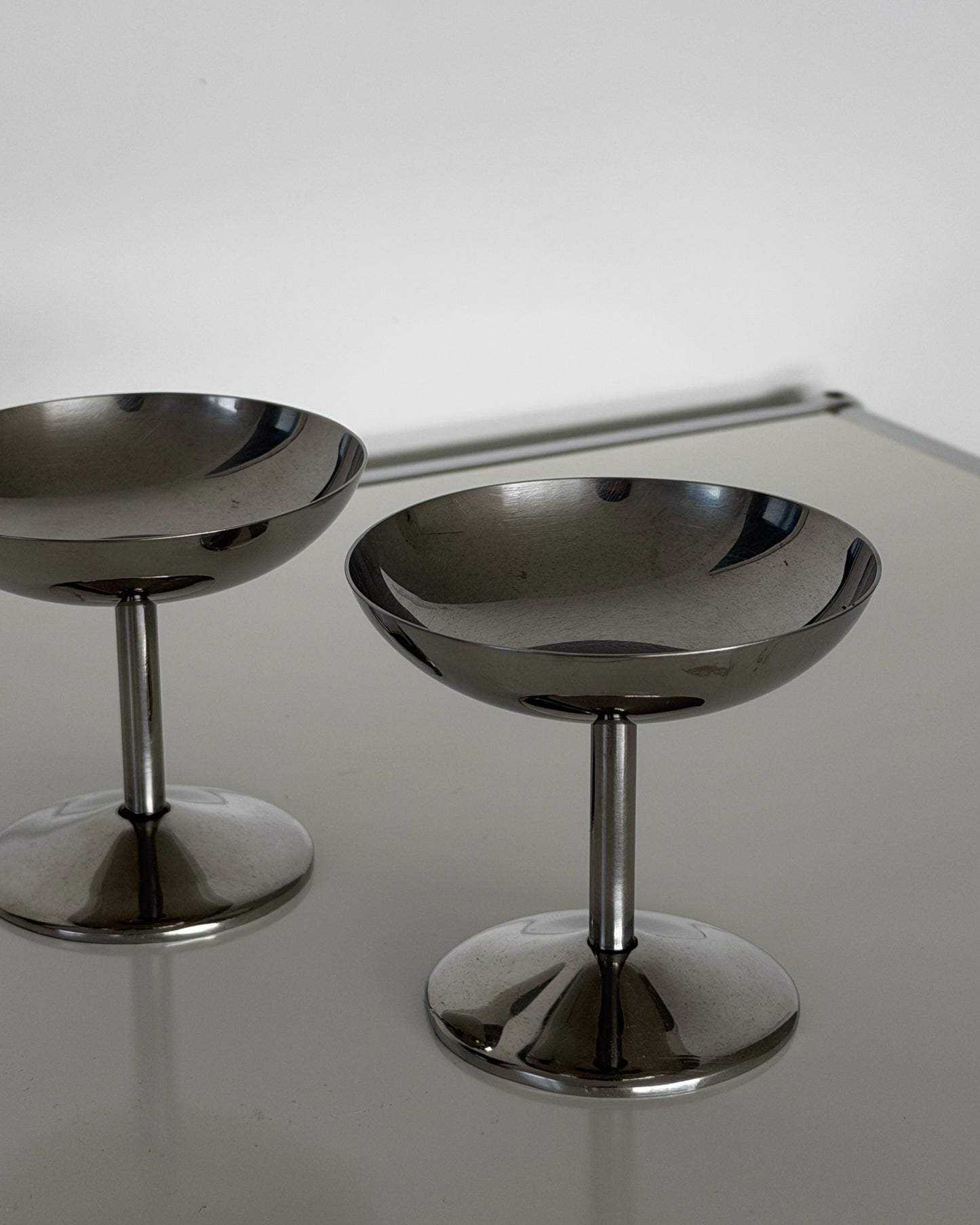 Vintage Stainless Steel Cups - Set of 2