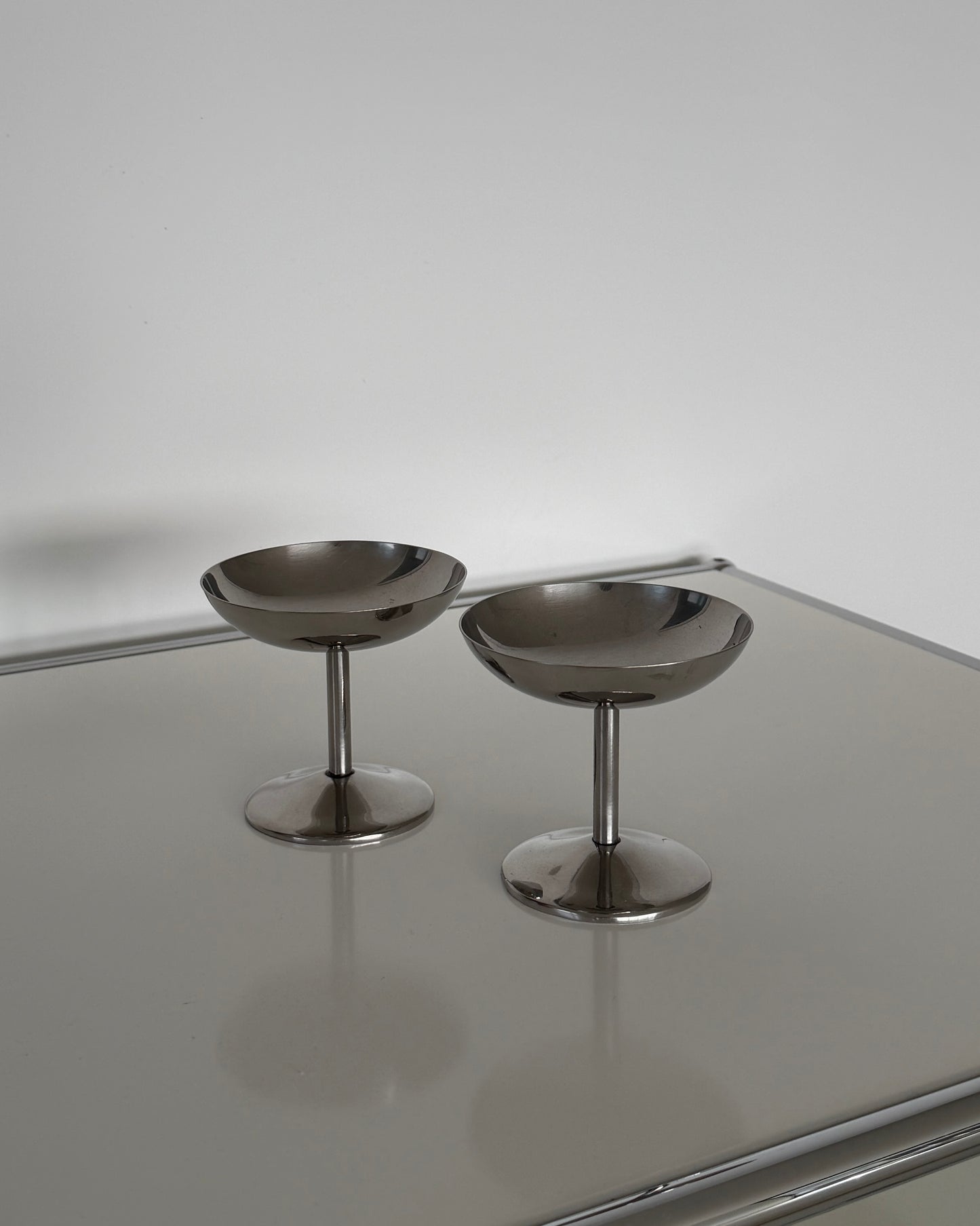 Vintage Stainless Steel Cups - Set of 2