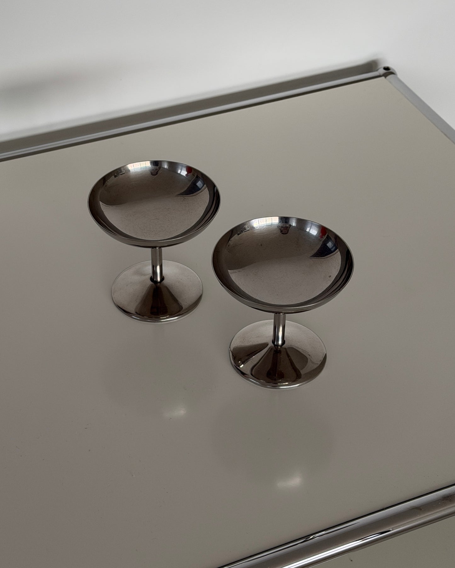 Vintage Stainless Steel Cups - Set of 2