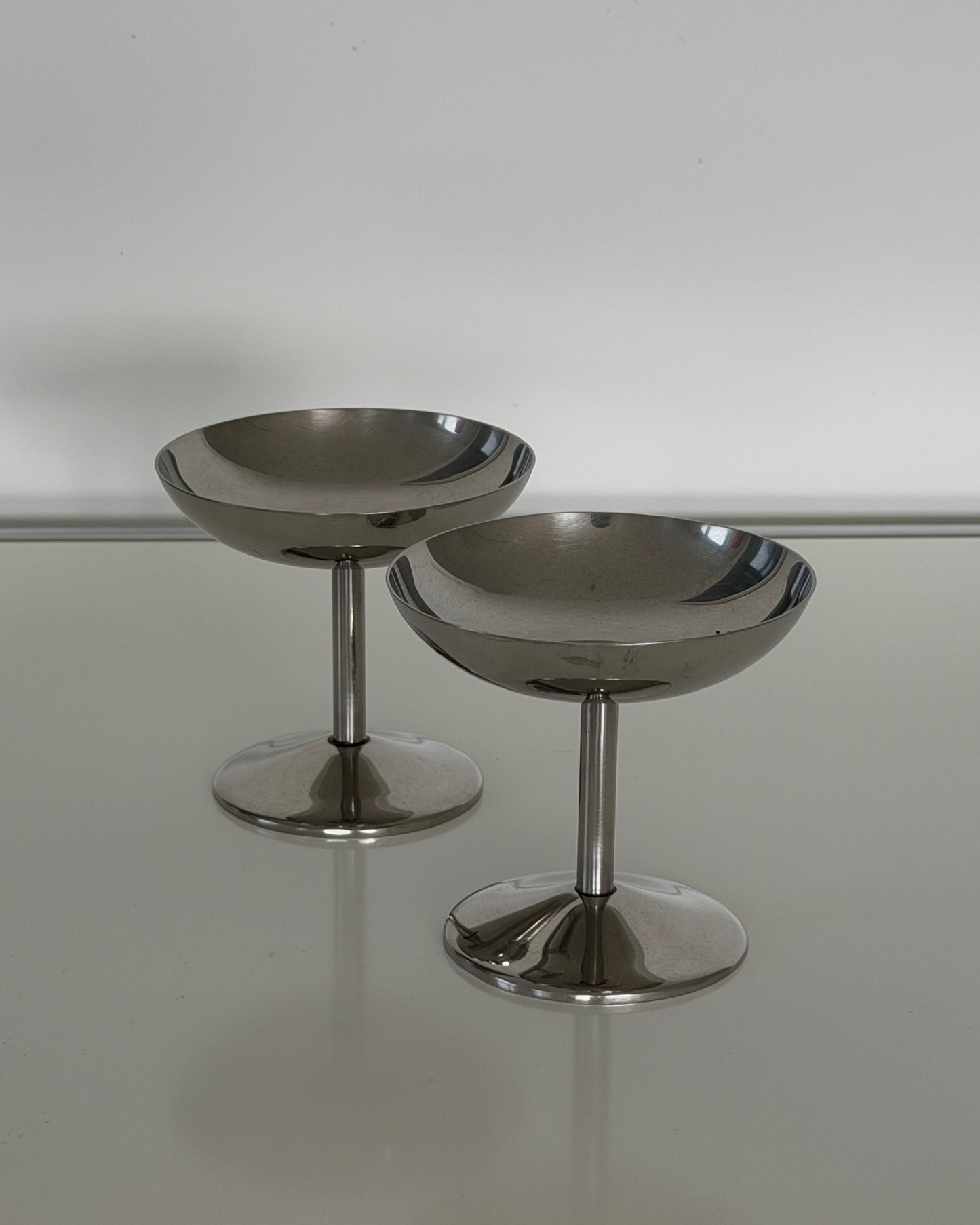 Vintage Stainless Steel Cups - Set of 2