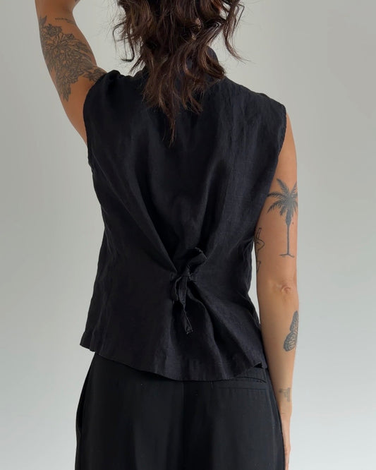 Reworked Vintage Top Black