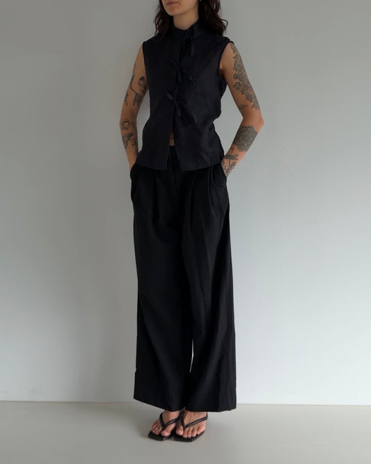 Reworked Vintage Top Black