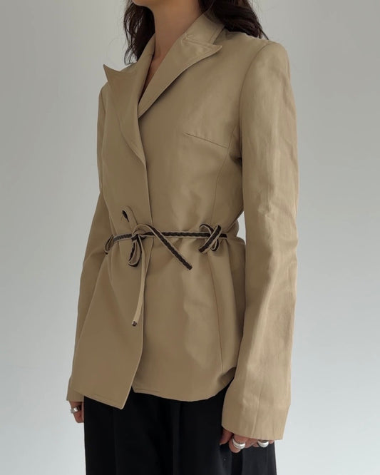 Vintage Minimalist Belted Jacket