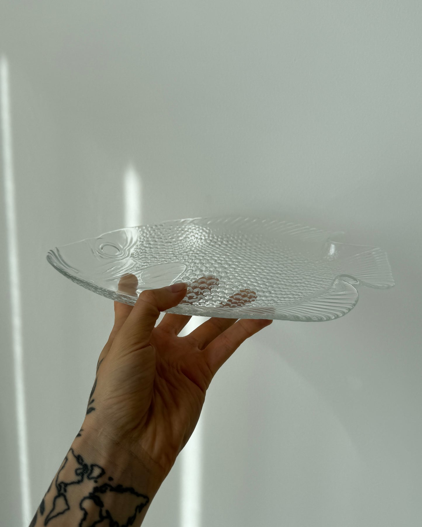 Glass Fish Plates from Arcoroc Arc, 1970s Set of 2