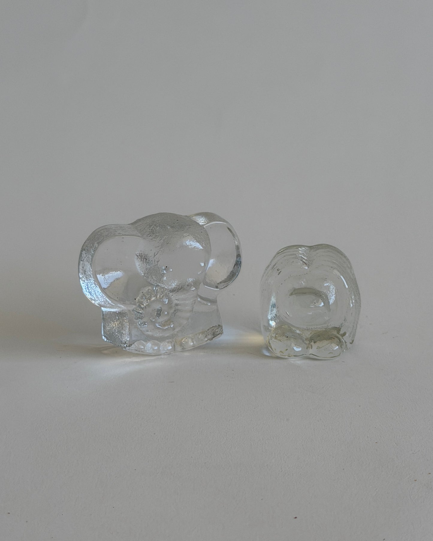 Set of 2 Vintage Glass Animal Figures