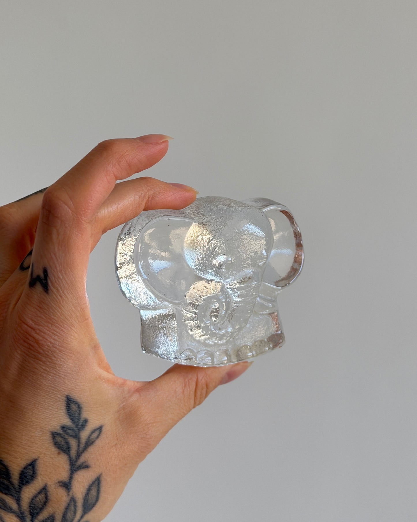 Set of 2 Vintage Glass Animal Figures