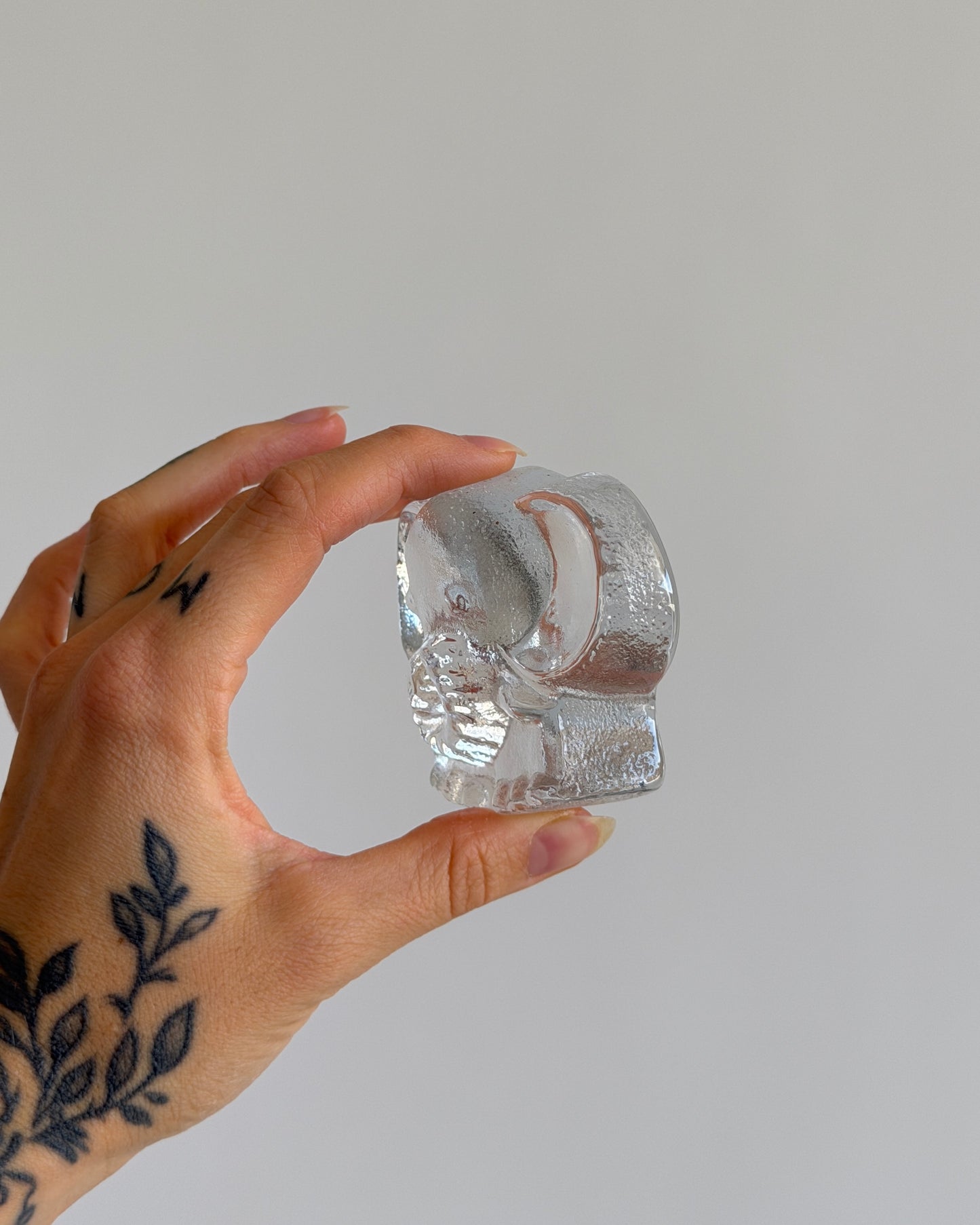Set of 2 Vintage Glass Animal Figures