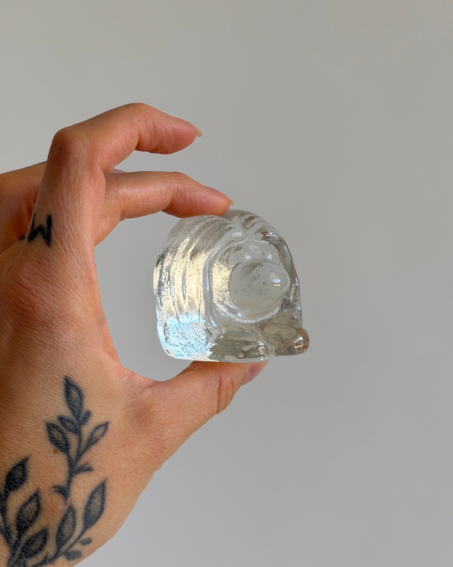 Set of 2 Vintage Glass Animal Figures