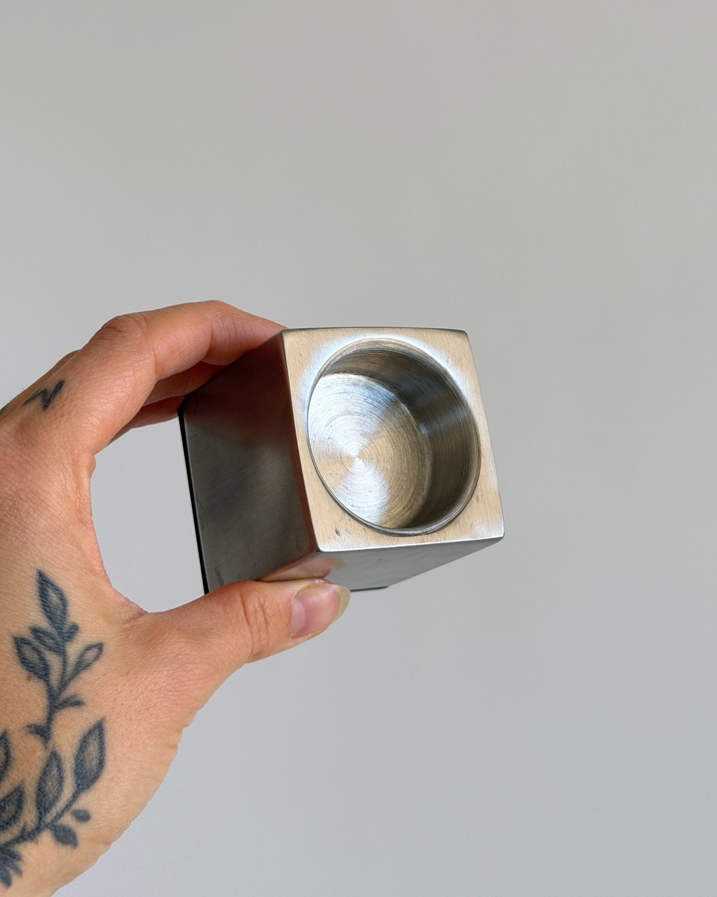 Vintage Berndorf Cube Candle Holder