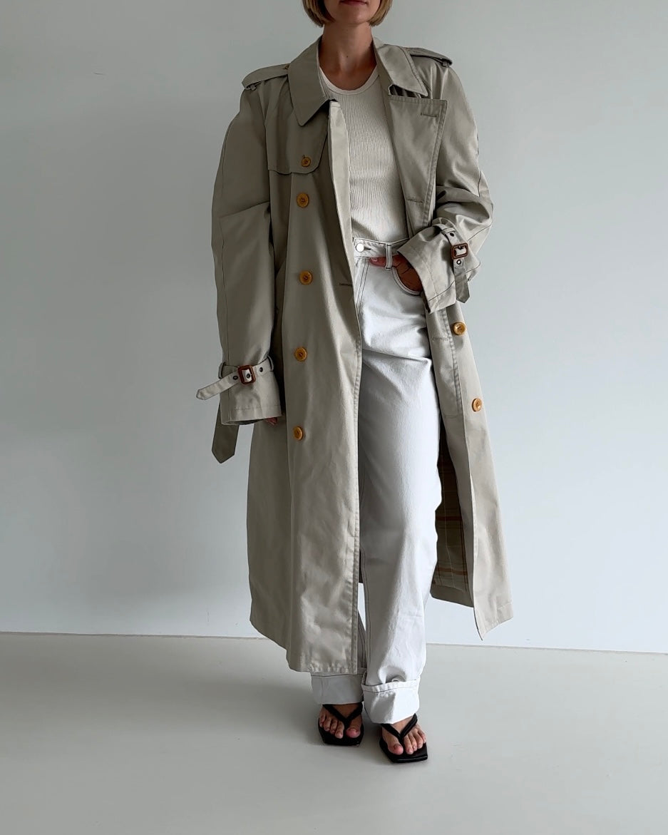 Oversized Trenchcoat Light Grey/Beige