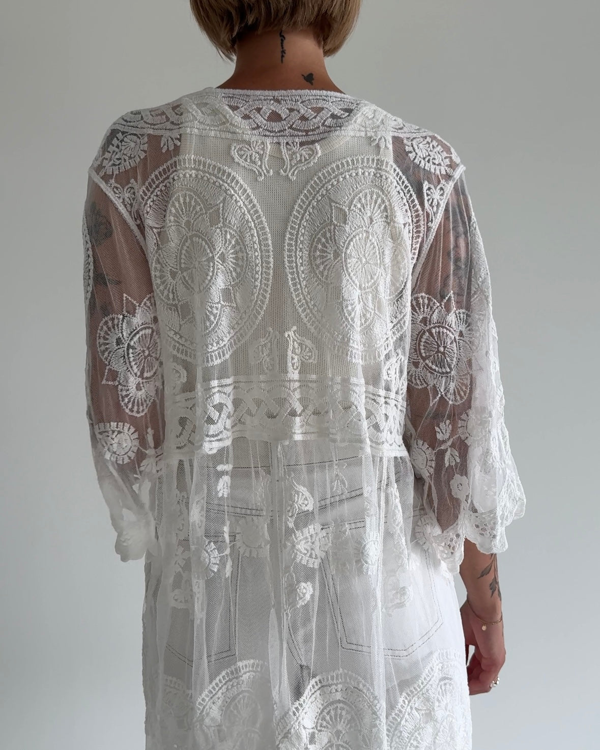 Lace Cardigan White