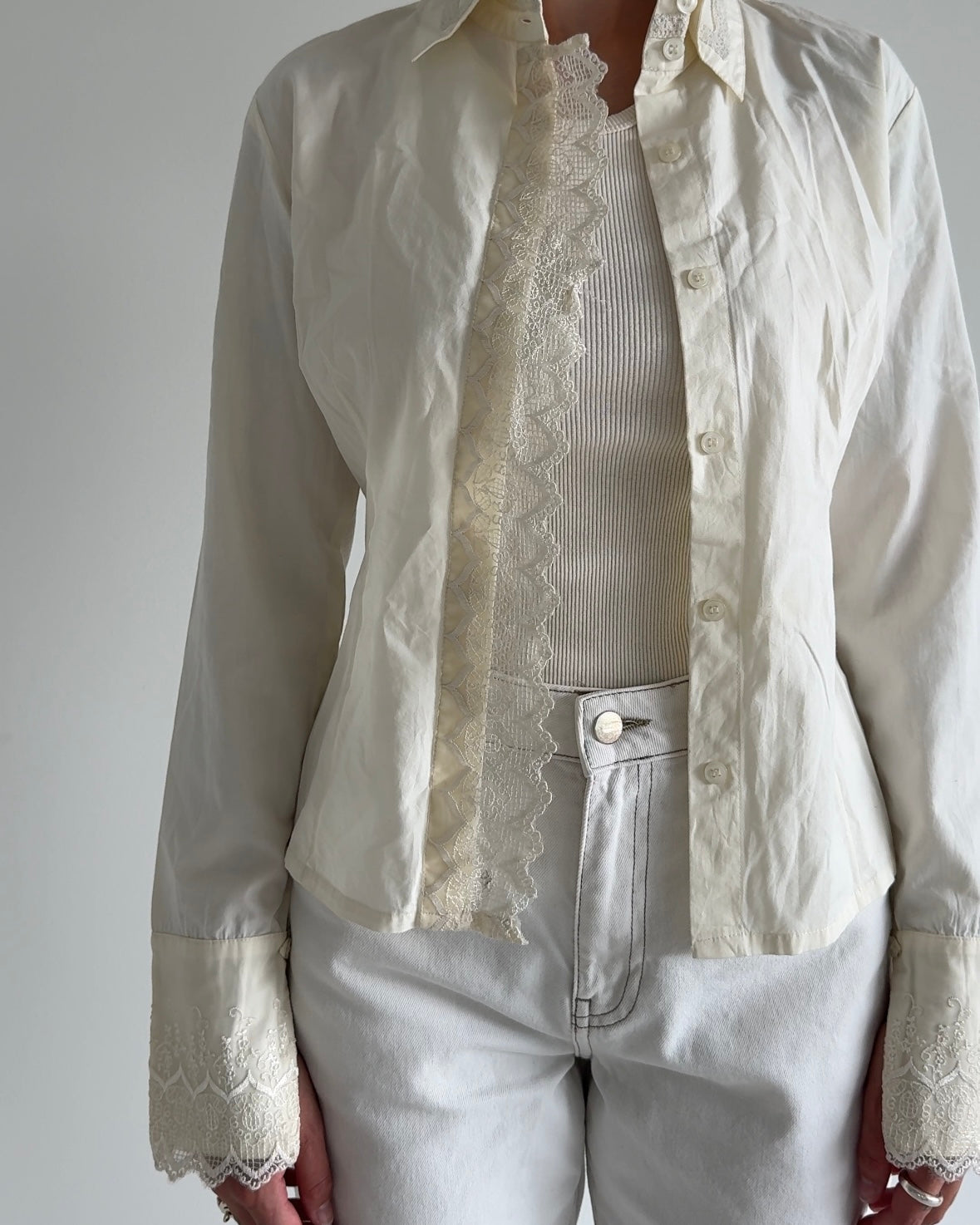 Shirt with Lace Detail