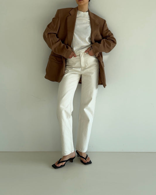 Wool - Cashmere Blazer Brown