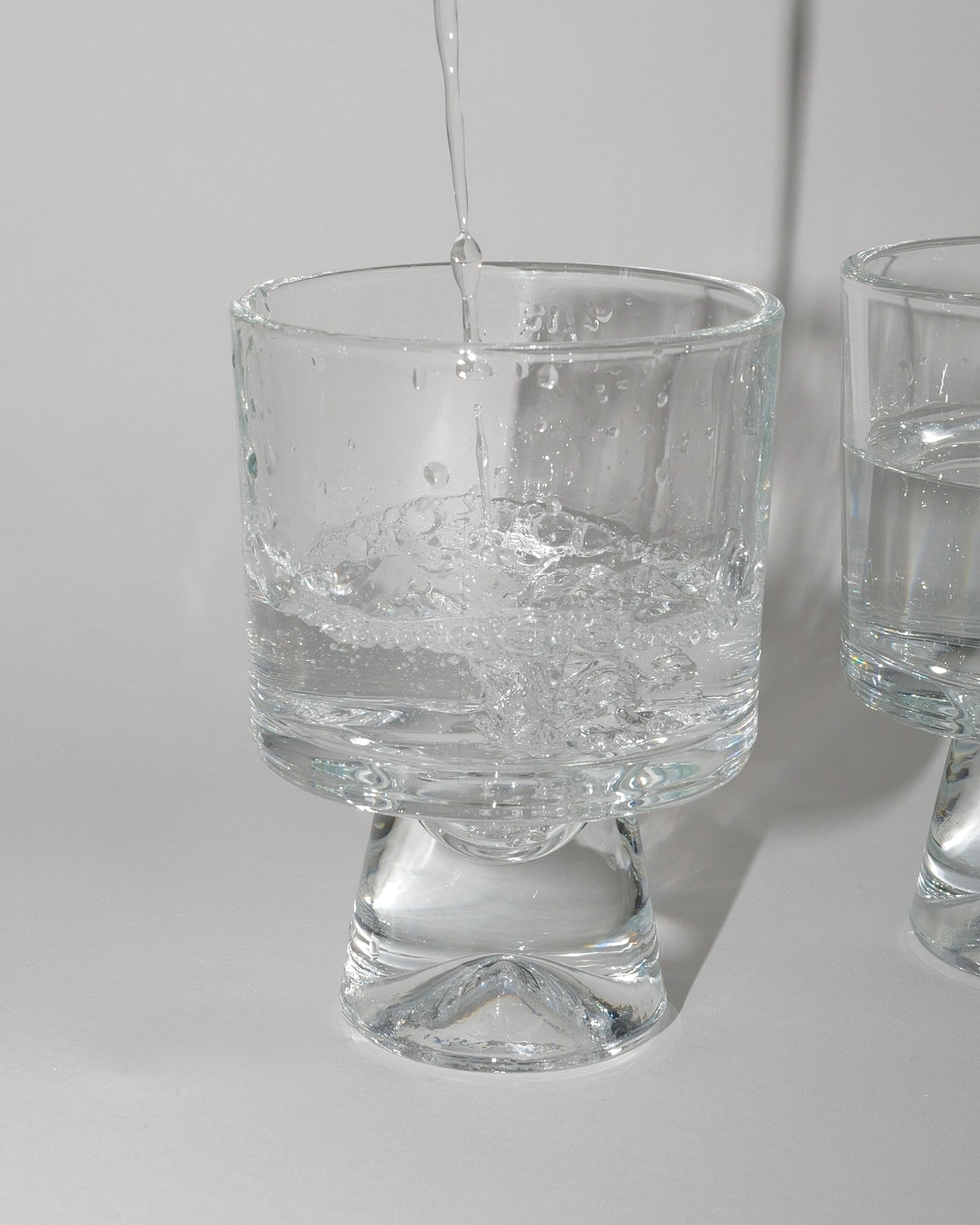 Clear Pedestal Glass - Set of 2